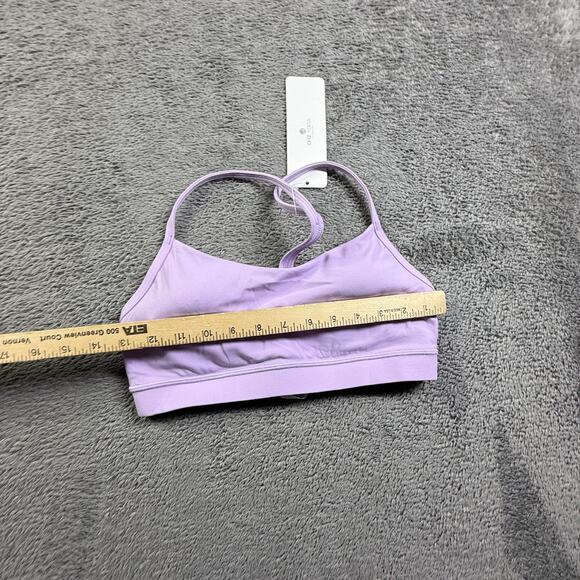 CRZ YOGA Fitness Workout Yoga Bra NEW Strappy Sports Bra Size S Lilac Padded - Picture 5 of 6